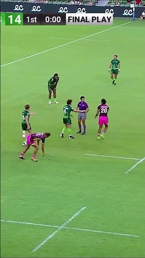 Man down and still delivering the biggest hit of the match 😮‍💨 | Premier Rugby Sevens