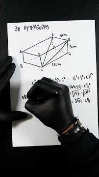 GCSE Mathematics: 3D Pythagoras - Cuboid / Rectangular Prism #3dpythagoras #pythagoras #gcsemaths