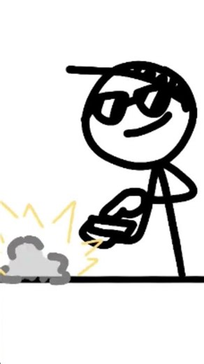 Walk cycle meme clip #stickman #bored