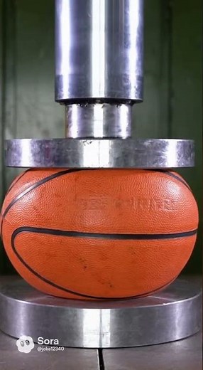 Hydraulic Press vs Basketball (ASMR) | Slow-Motion Pressure Pop #HydraulicPress #Basketball #ASMR
