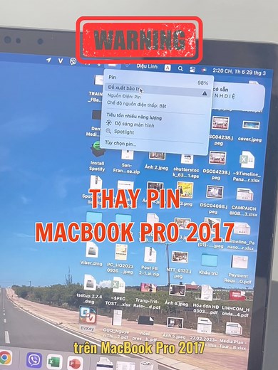 Thay Pin MacBook Pro 2017 Tại Mac Online Nhanh Chóng