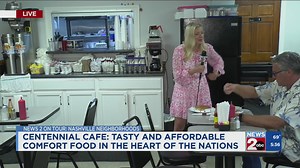 Breakfast is served at the Centennial Cafe
