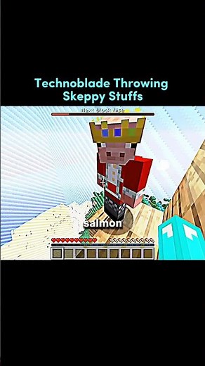 Technoblade Throwing Skeppy Stuffs 🤠|| #shorts #technoblade #skeppy