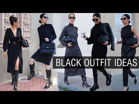 HOW TO STYLE ALL BLACK CLASSY OUTFITS | 7 elegant outfit ideas