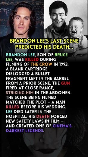Brandon Lee was killed filming The Crow — by the scene itself…