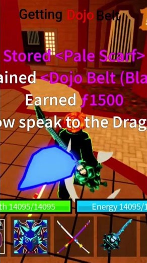 getting the final dojo belt (black belt) from dojo trsiner in #roblox #bloxfruit