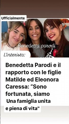 Benedetta Parodi e l'amore per le sue figlie #vip #tv #social #figlie #famiglia #donne #vita #amore