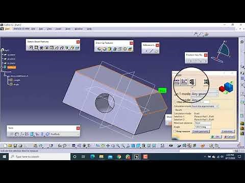 CATIA- HOW TO MEASURE DISTANCE, ANGLE, RADIUS