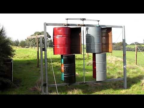 Savonius VAWT 44 Gallon Barrel Wind Turbine