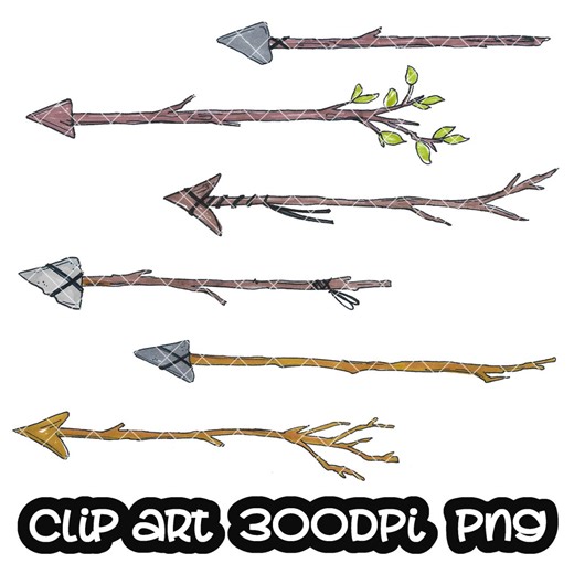 Arrows Clip Art, Watercolor Clipart (PNG, Instant Download) - Etsy