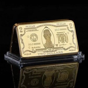 2003 1 Ounce Gold Bar Thomas Jefferson Gold Clad 2 Dollar Brilliant Uncirculated - Etsy