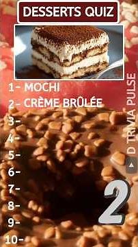 DESSERTS QUIZ🥯🍩 #quiz #chocolate #challenge #quiztime
