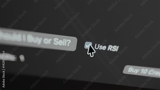 Clicking the Use RSI checkbox to activate the indicator