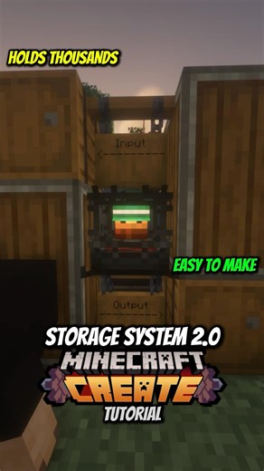 Storage System 2.0 Minecraft Create #minecraft #createmod