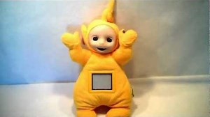 1998 ActiMates Interative Teletubbies Laa-Laa plush toy by Microsoft Corpation