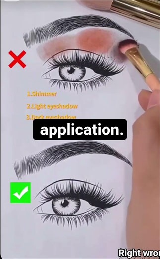 eye shadow application, write wrong steps. #eyemakeup #shorts #viral#makeup #i shadow# application