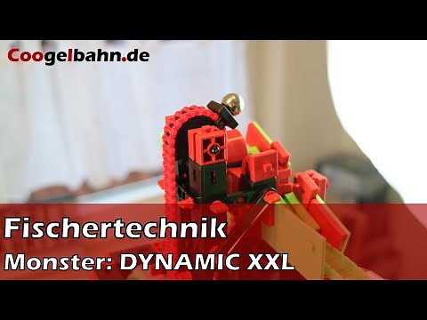 Fischertechnik DYNAMIC XXL Kugelbahn 😱 Riesen-Kugelbahn mit Elektro-Aufzug und mehr | coogelbahn.de