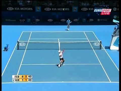 Roger Federer vs Fabrice Santoro -- Australian Open 2008 Highlights