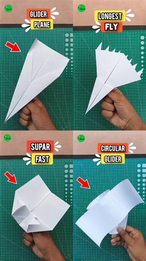 How to fold 4 unique flying paper crafts , new glider , paper plane , homemade origami fastest plane