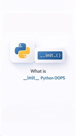 What is __init__ in Python OOPS? 🔥 Simple Example #shorts
