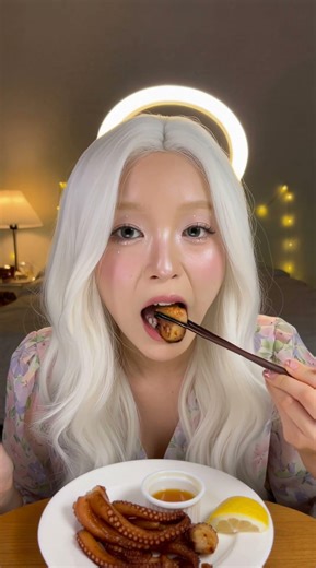 ASMR Octopus Eating 🐙 | Juicy Mouth Sounds (No Talking)