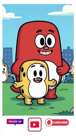 Red & Yellow Cartoon Fun 🌈🌿