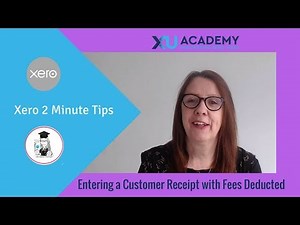 How to enter a customer receipt when bank fees have been deducted in Xero