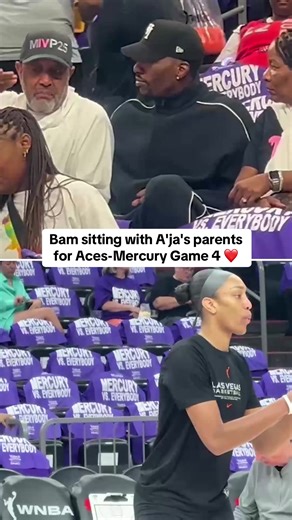 A'ja Wilson and Bam Adebayo at WNBA Game 4