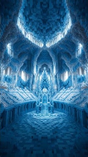 Building INSANE Massive Frozen Throne Arena in Ice Palace in Minecraft Ice Palace Construction #Sho