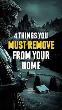 4 Things You Must Remove From Your Home | Stoicism