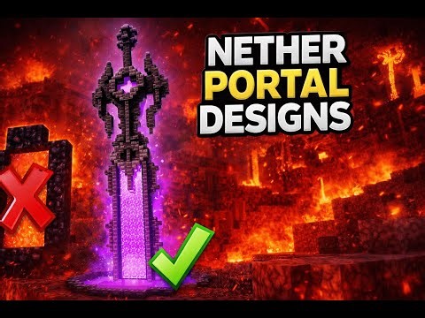 3 Nether Portal Designs You Must Build in Survival (Minecraft)