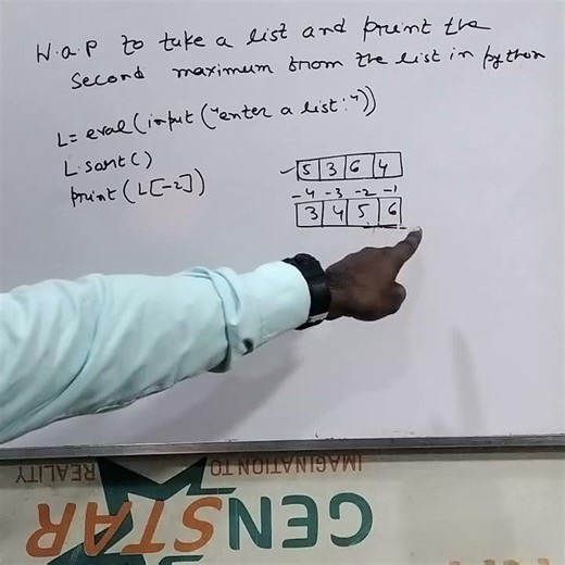 Find second maximum from the list in python