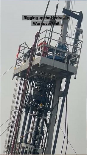 Rigging-up the Hydraulic Work Over Unit #drillingoperations #drilling #oilandgas