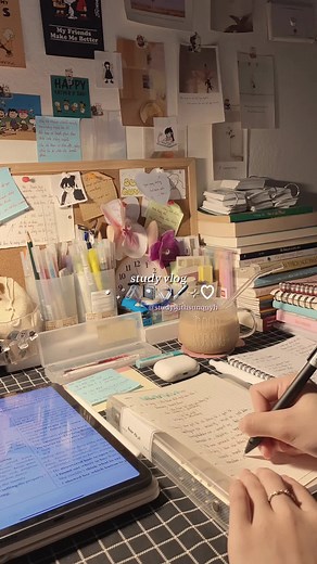 Aesthetic University Study Vlog for Study Motivation | Desk Setup Goals