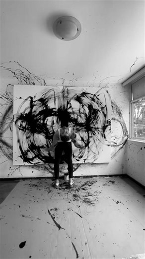 Abstract Art Painting: The Satisfying Sound of Splash, Splash, Splash