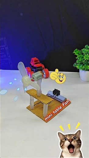 #how to make mini table fan with cardboard box #shorts #experiment #fan
