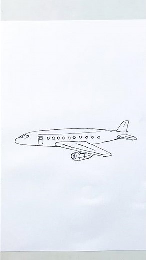 An Easily How to drawing Airplane Step by Step