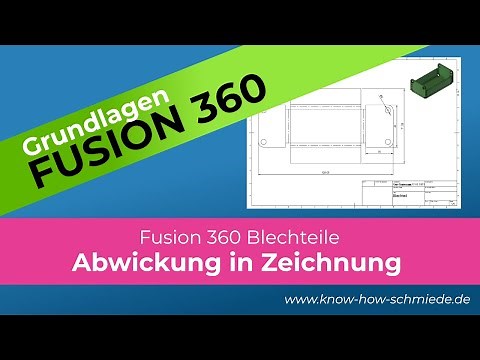 Blech Abwicklung in Zeichnung - Fusion 360 Grundlagen Blechteile