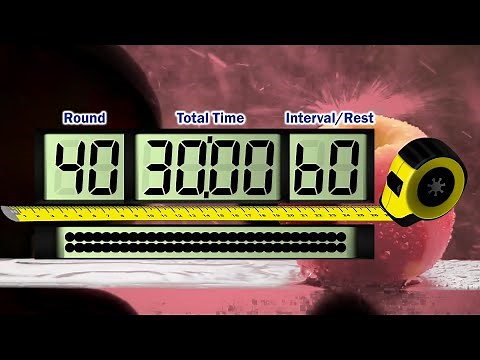 BCG 30 Minutes Stopwatch (40 Rounds Interval Timer 60-20 Rest 10) Remix Wheel of Fortune 2000 BGM