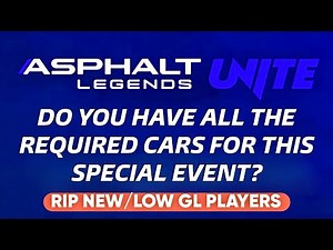 Asphalt 9 Legends Unite Cars Required for Raesr Aglaia