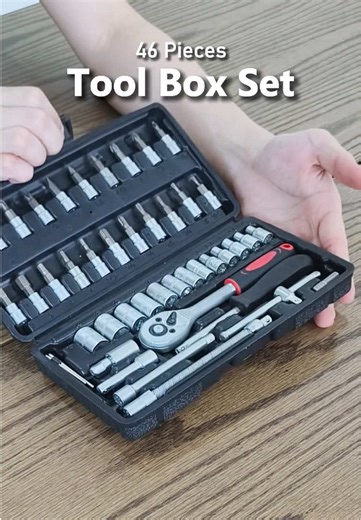 This toolbox so easy to use #tools #mechanic #46pcstoolboxset #fyp