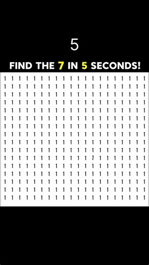 5 Sec Challenge 😳 Find the Hidden 7!
