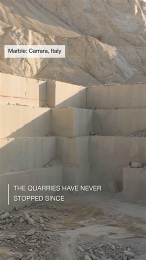 Carrara Marble: 2000 Years of Quarrying the Same Mountain #Shorts