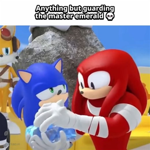 Knuckles LOVES guarding rare stones 💀 #sonic #memes