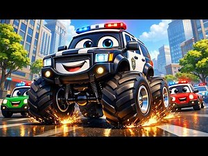 Tiny Town, HUGE Problems | Monster Police Patrol! 🏙️💥 | Vehicles Animation