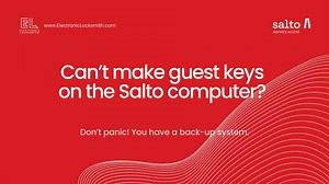 What to do if I can't make keys on the Salto computer
