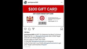 $100 Target Gift Card? No Way! You're Right. It's Fake.