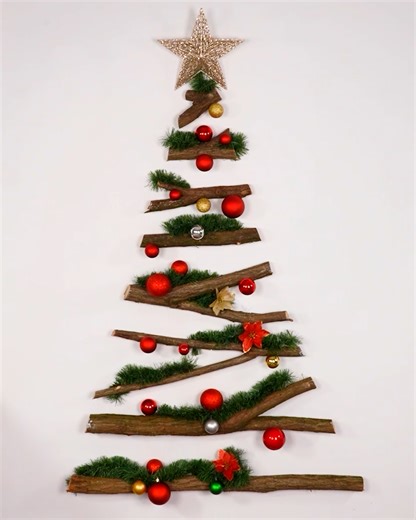 Rustic wooden Christmas tree 🪵 | Magic Hands Creations