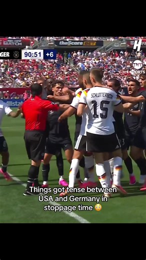 Germany wasn’t happy with Weah’s tackle 😬 Watch USMNT on TNT 📺 #soccer #futbol #usa #germany