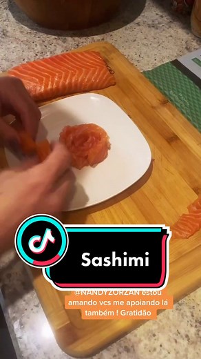 #fy #fyp #sashimi #salmao #japonesefood #comidajaponesa